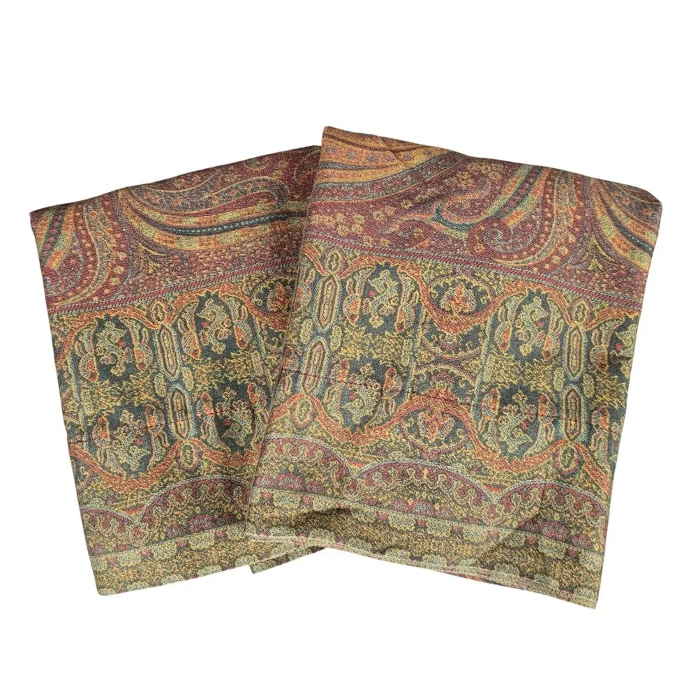 Ralph Lauren Barrington King Pillowcase Set Paisley Cotton‎ AS-IS